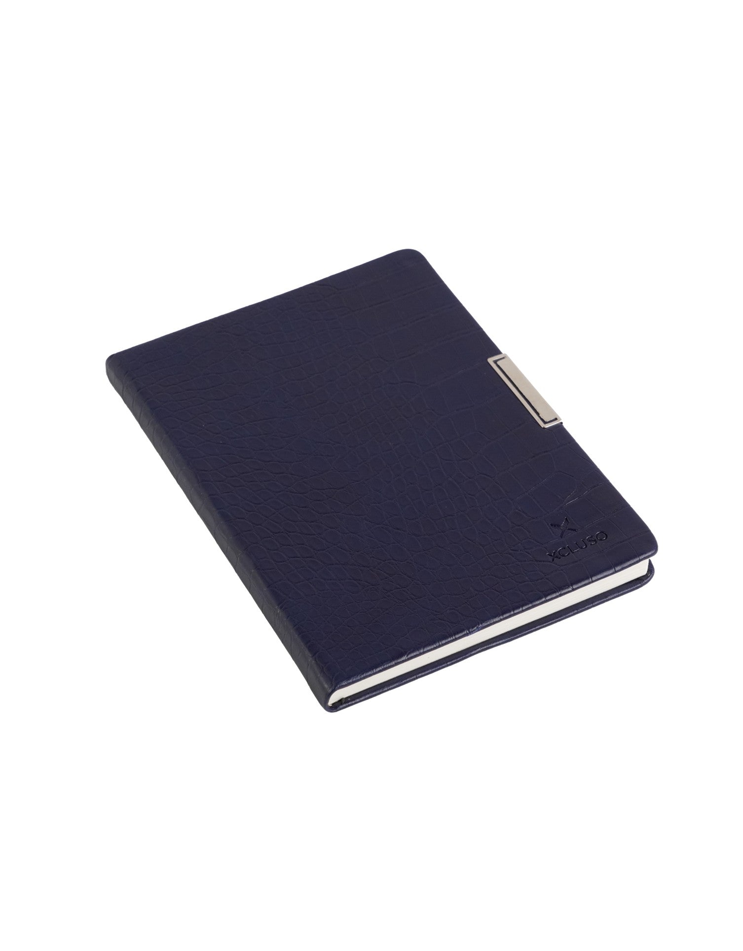 A5 Vegan Leather 349 Croc Blue Non Dated Diary - 80 gsm