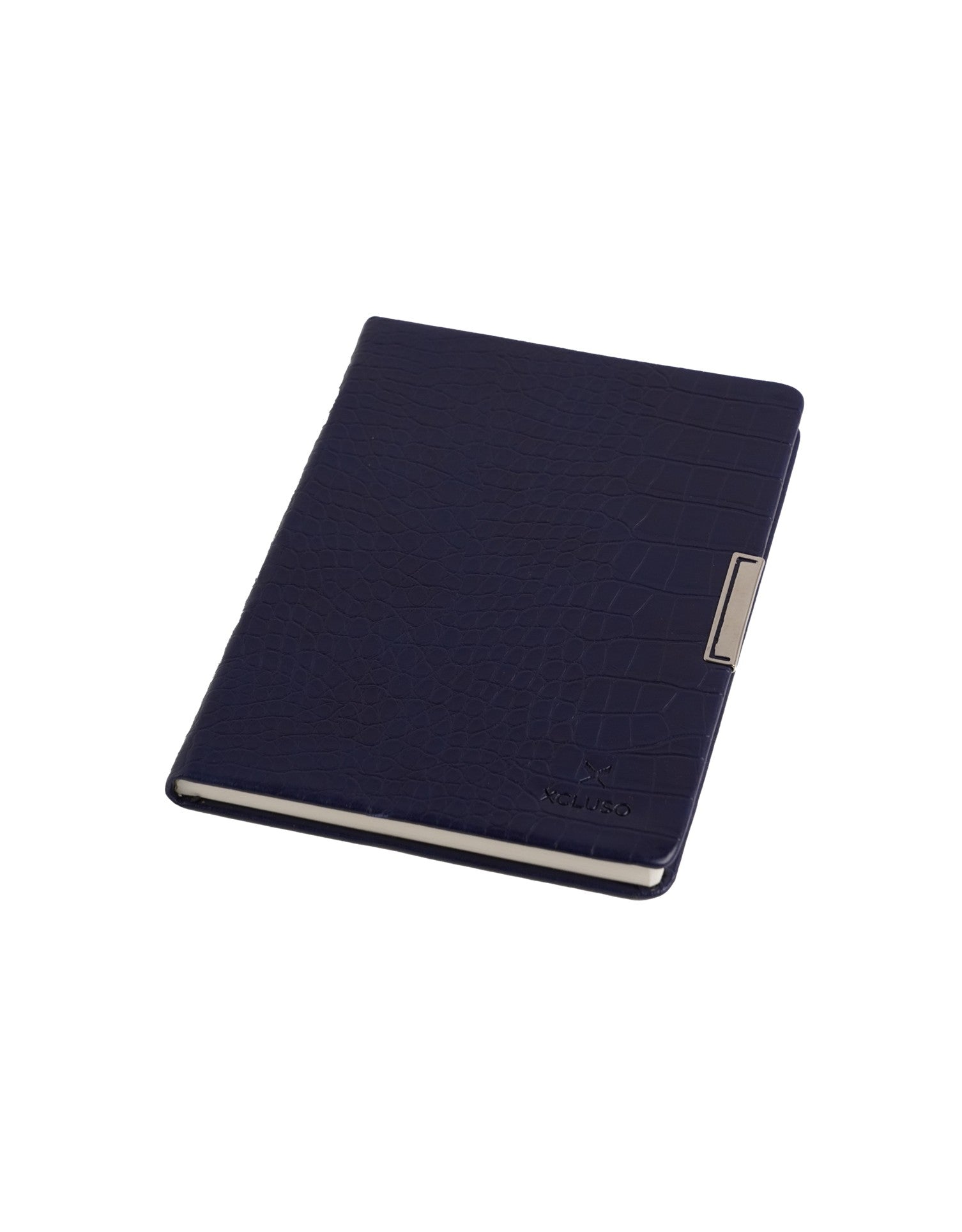 A5 Vegan Leather 349 Croc Blue Non Dated Diary - 80 gsm