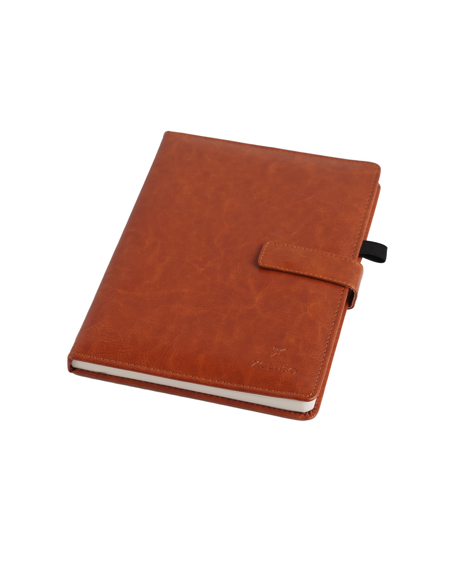 A5 Vegan Leather 8528 Tan Non Dated Diary - 80 gsm