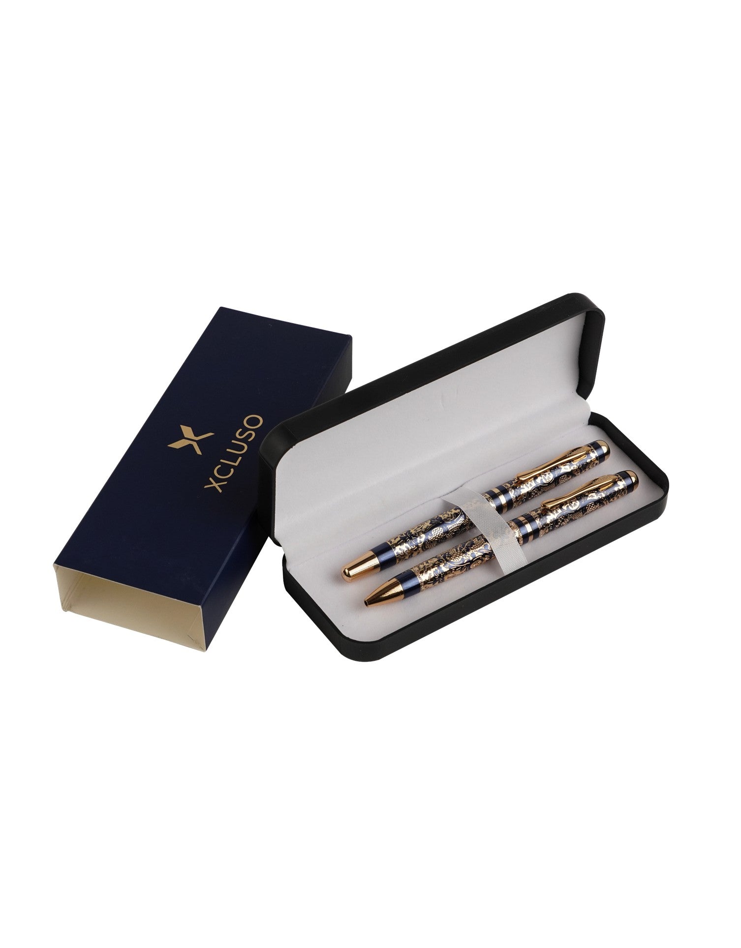 Entique-6815 Blue Ball Pen Roller Pen Giftset