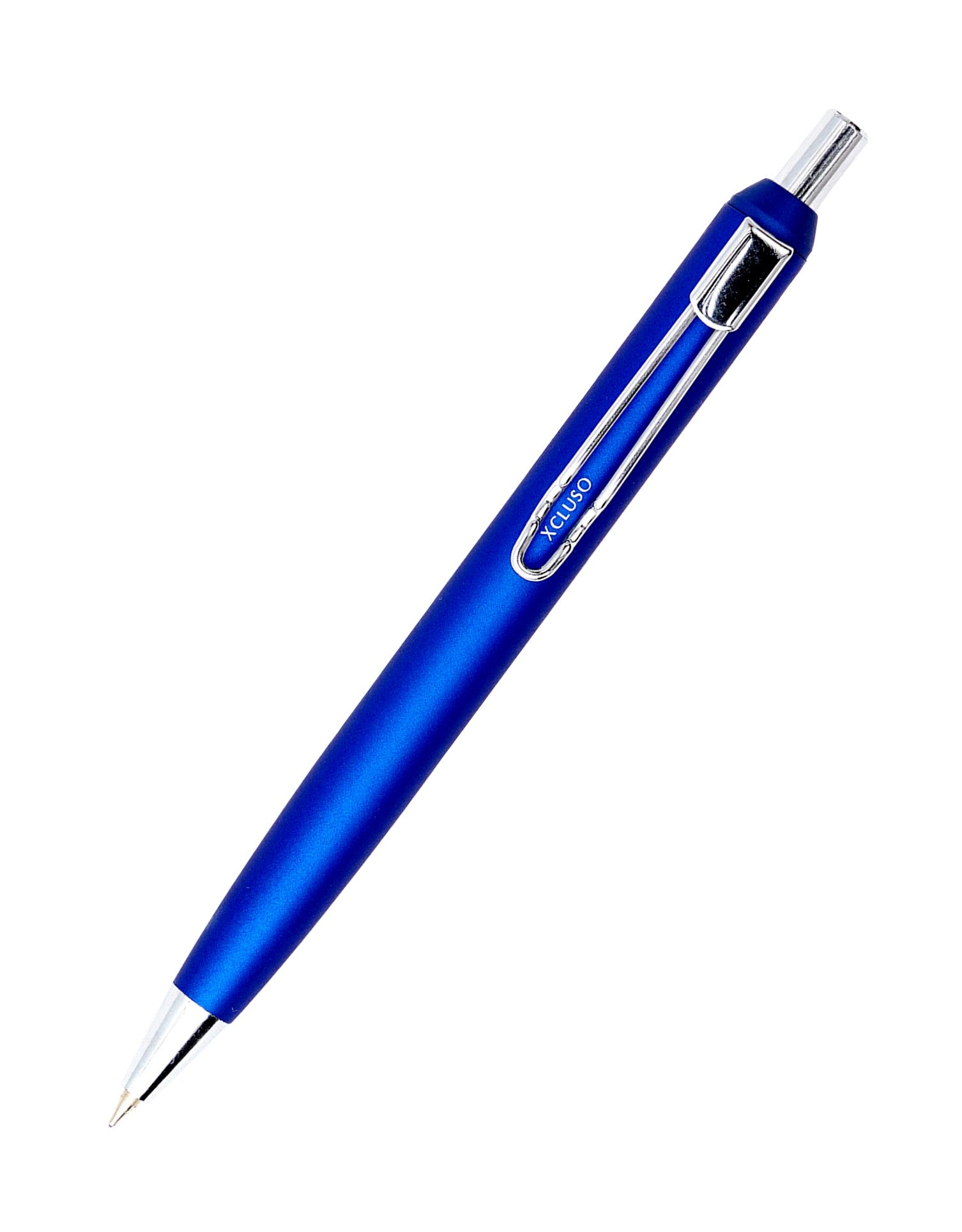 Xcluso Metallic blue Metal Ballpoint Pen with shining chrome clip and imported german ink refill. Pen with smooth writing. Tic Tic pen. Pens for Gifting
