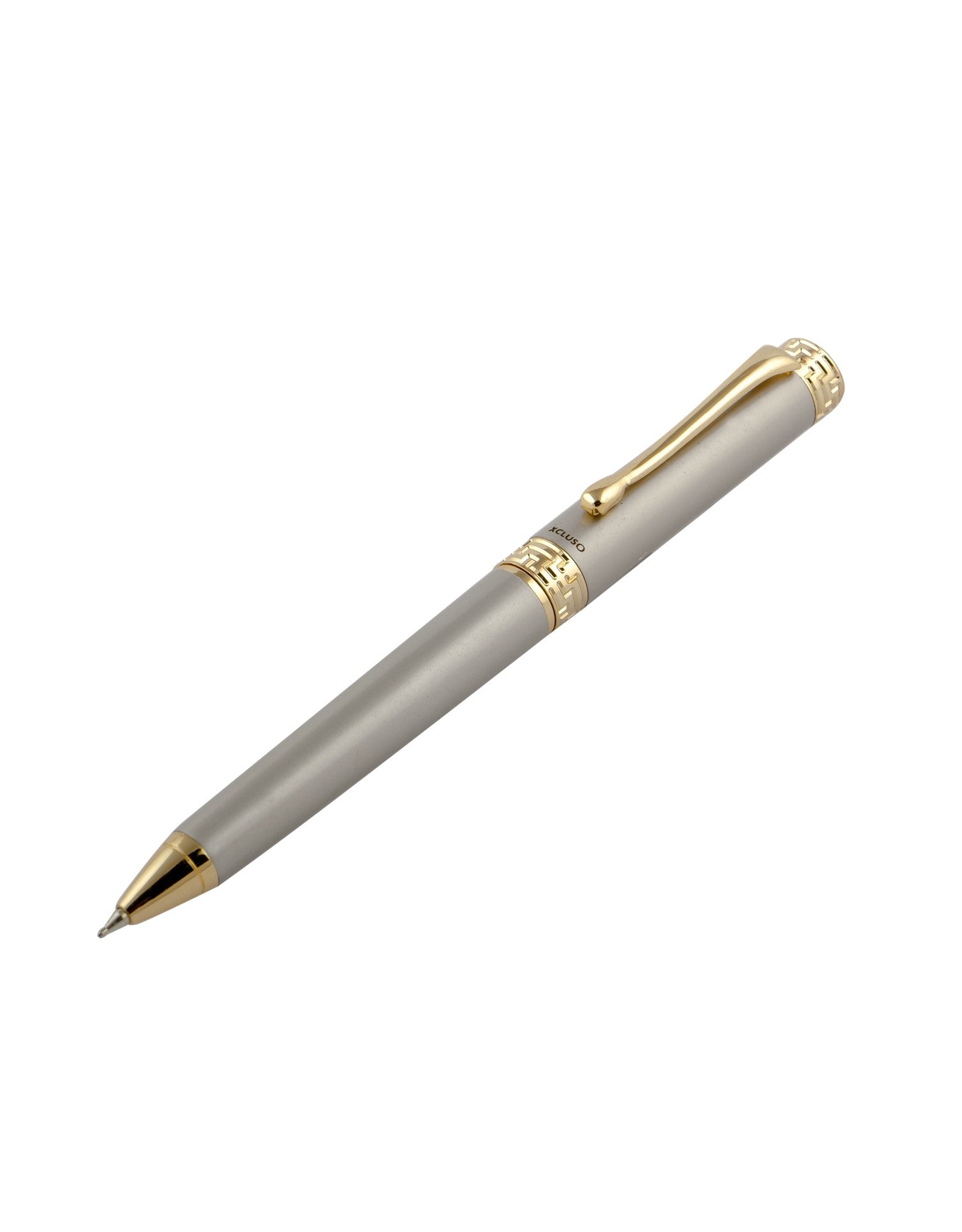 Xcluso Satin Finish Metal Ballpoint Pen with gold clip and imported german ink refill