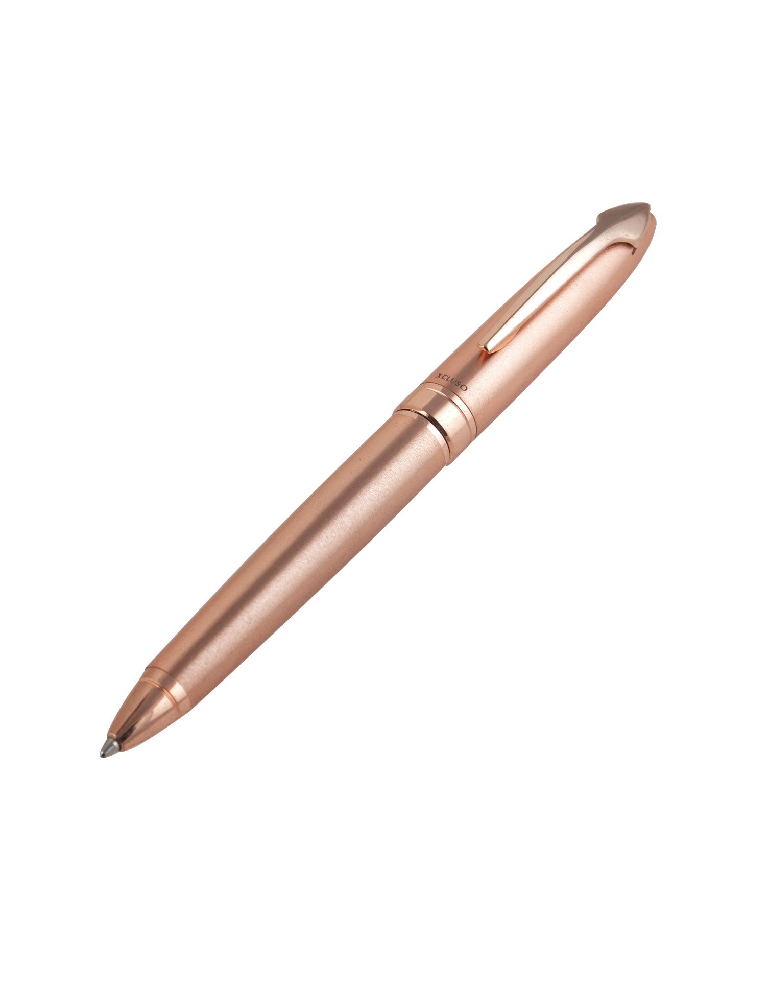 Xcluso Copper Finish Rose Gold Metal Ballpoint Pen with rose gold clip and imported german ink refill