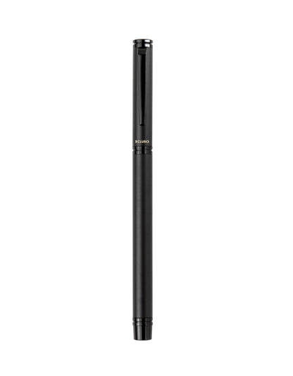 Xcluso Black Matt Metal Roller Pen with Black clip and imported german refill with magnetic cap