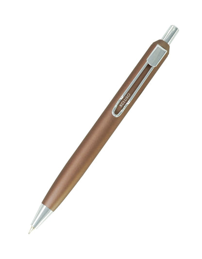 Xcluso Matt Coffee Metal Ballpoint Pen with shining chrome clip and imported german ink refill. Pen with smooth writing. Tic Tic pen. Pens for Gifting