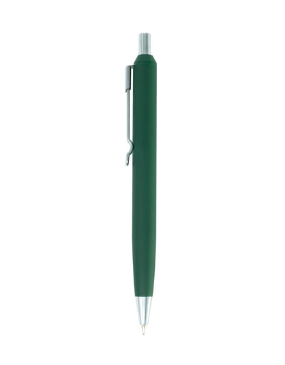 Xcluso Matt Olive Green Metal Ballpoint Pen with shining chrome clip and imported german ink refill. Pen with smooth writing. Tic Tic pen. Pens for Gifting