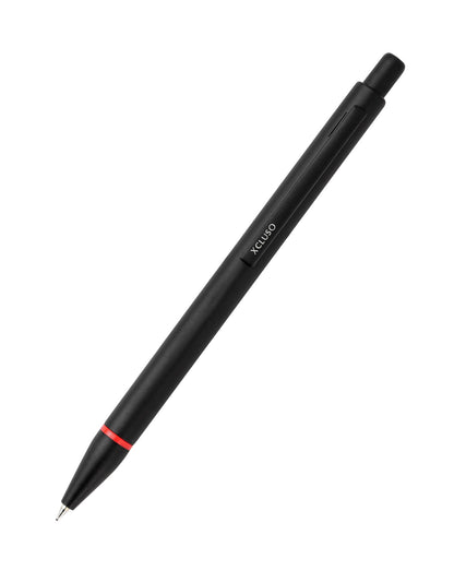 Xcluso Black Tic Tic Metal Ballpoint Pen with Black clip and imported german ink refill. Pen with smooth writing. Pens for Gifting.