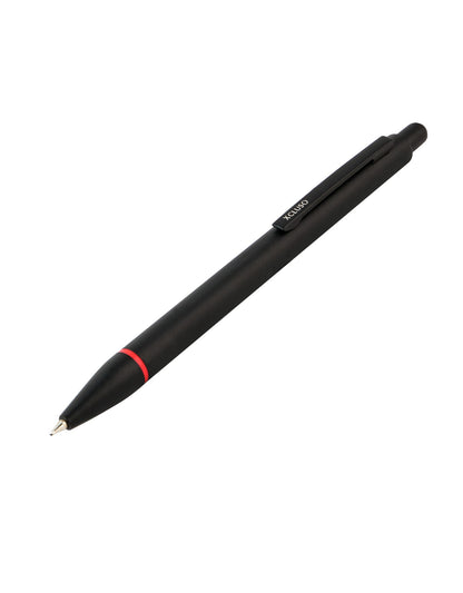 Xcluso Black Tic Tic Metal Ballpoint Pen with Black clip and imported german ink refill. Pen with smooth writing. Pens for Gifting.