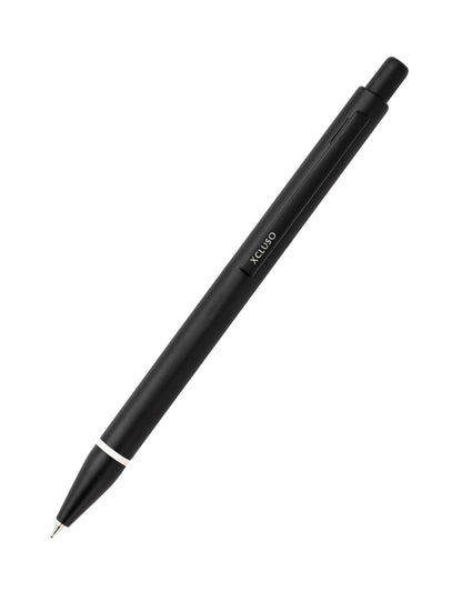 Xcluso Black Tic Tic Metal Ballpoint Pen with Black clip and imported german ink refill. Pen with smooth writing. Pens for Gifting.